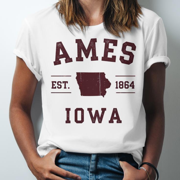 Ames Iowa Est 1864 Nostalgia Premium Tri-Blend Unisex Jersey T-Shirt