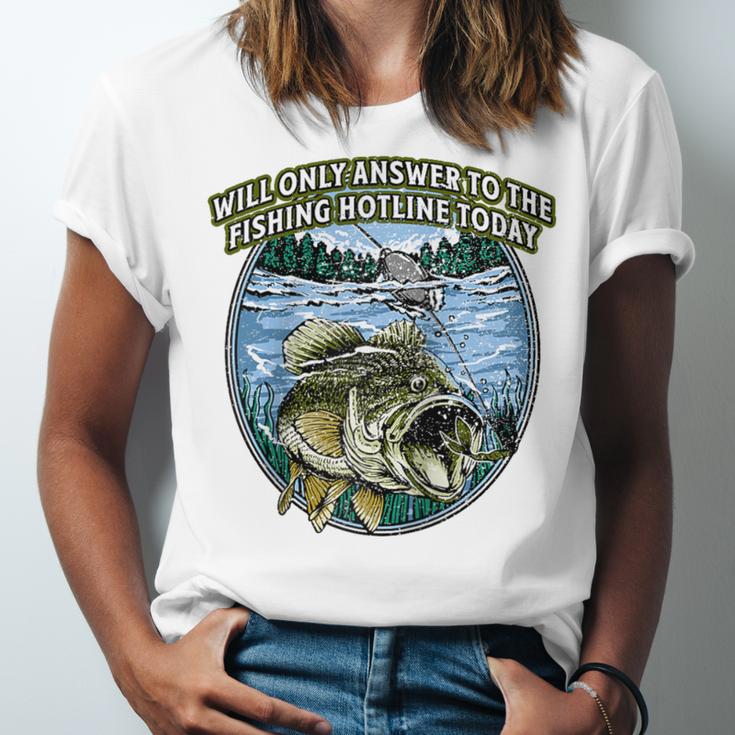Answer To Fishing Hotline Introvert Humor Antisocial Raglan Baseball Tee Unisex Jersey T-Shirt Answer To Fishing Hotline Introvert Humor Antisocial Raglan Baseball Tee Unisex Jersey T-Shirt