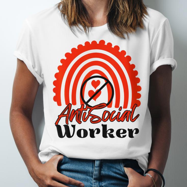 AntiSocial Worker Anti-Social Social Worker Introvert Unisex Jersey T-Shirt AntiSocial Worker Anti-Social Social Worker Introvert Unisex Jersey T-Shirt
