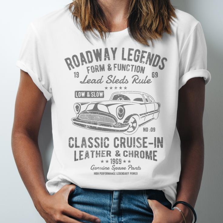 Automotive Nostalgia Classic Car Cruise-In Distressed Premium Tri-Blend Unisex Jersey T-Shirt
