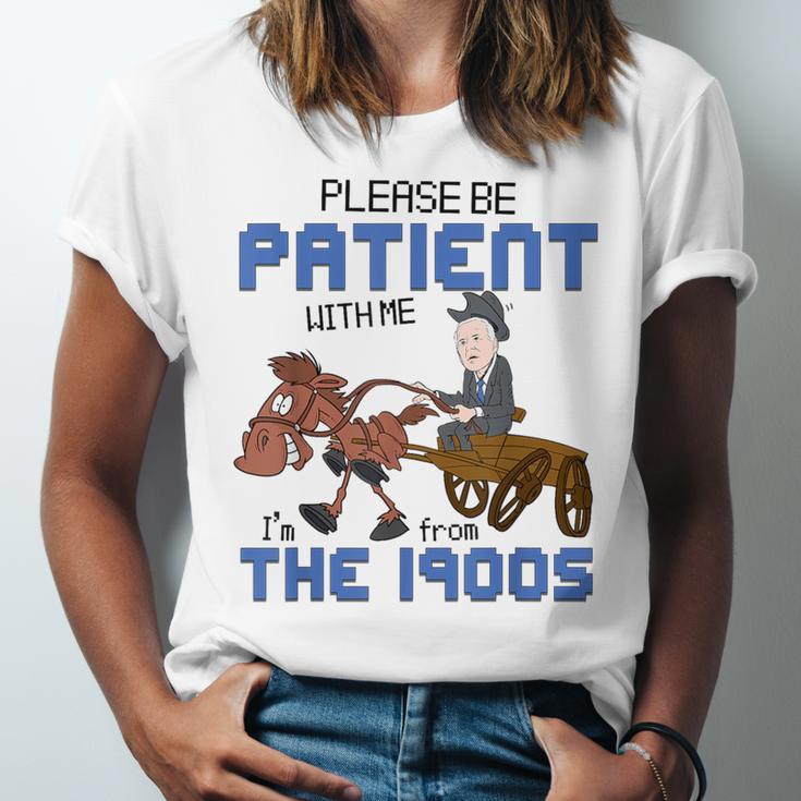 Biden Please Be Patient With Me I'm From The 1900s Vintage Unisex Jersey T-Shirt Biden Please Be Patient With Me I'm From The 1900s Vintage Unisex Jersey T-Shirt