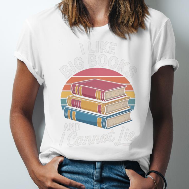 I Like Big Books Cannot Lie Librarian Reading Teacher Unisex Jersey T-Shirt