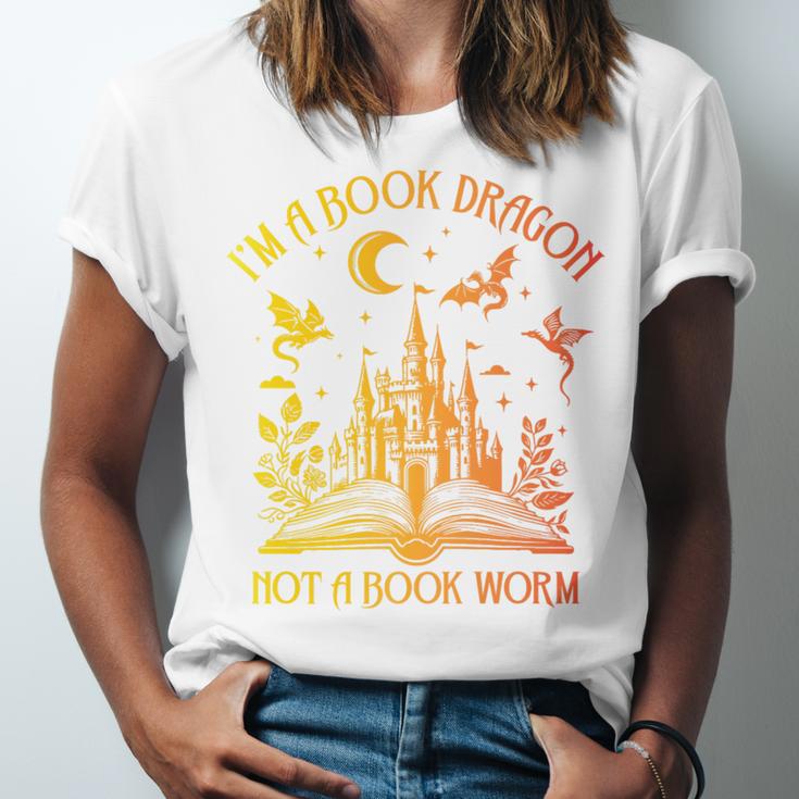 Book Dragon Not Book Worm Premium Unisex Jersey T-Shirt