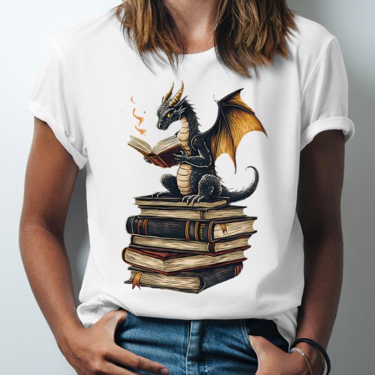 Book Dragon Unisex Jersey T-Shirt