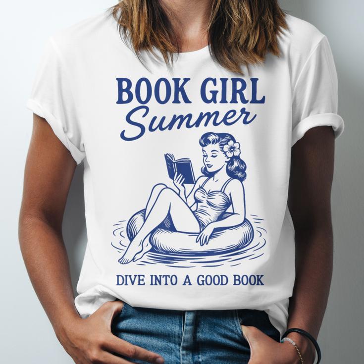 Book Girl Summer Unisex Jersey T-Shirt