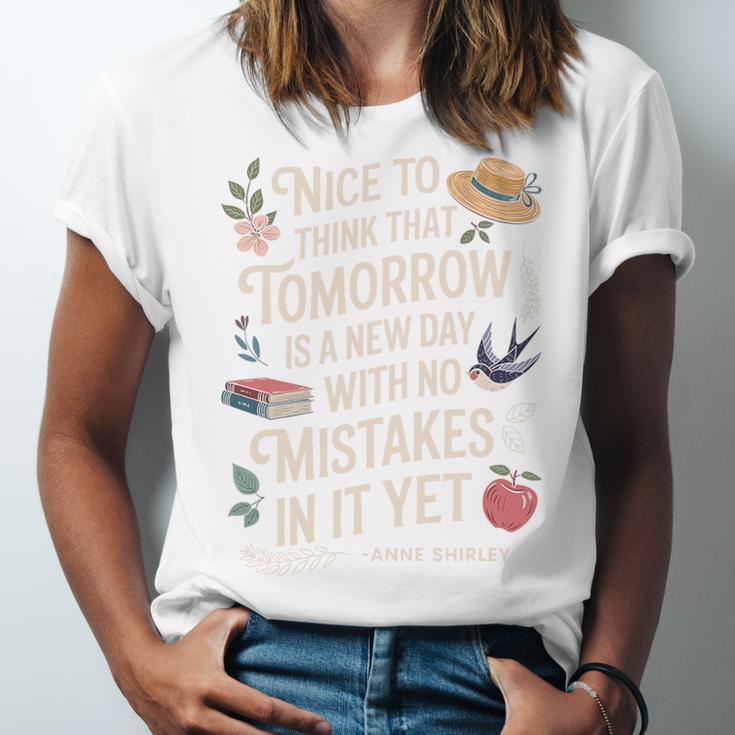 Book Lover Tomorrow Quote Anne Shirley Premium Tri-Blend Unisex Jersey T-Shirt