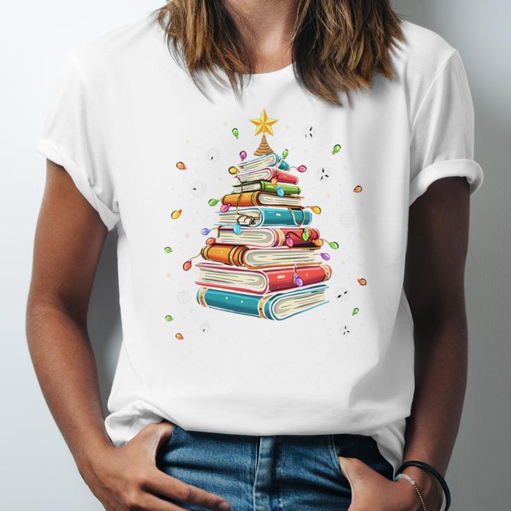 All Booked For Christmas Book Christmas Book Lover Librarian Unisex Jersey T-Shirt
