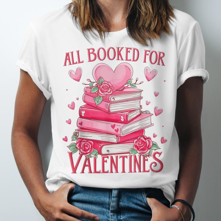 All Booked For Valentine Books Lover Teacher Floral Unisex Jersey T-Shirt All Booked For Valentine Books Lover Teacher Floral Unisex Jersey T-Shirt