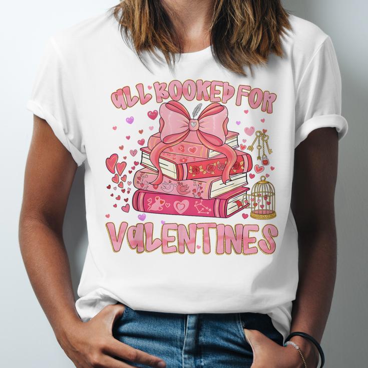 All Booked For Valentines Book Lovers Teacher Kid Valentines Unisex Jersey T-Shirt