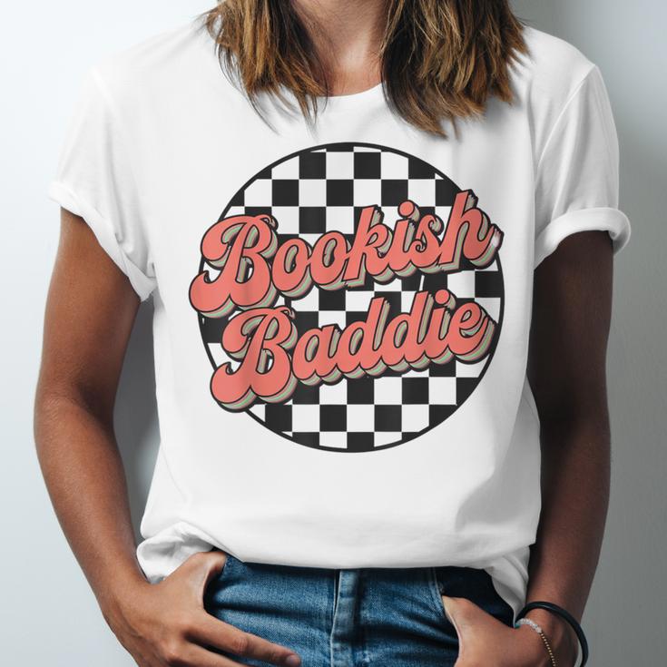 Bookish Baddie Retro Aesthetic Typography Unisex Jersey T-Shirt Bookish Baddie Retro Aesthetic Typography Unisex Jersey T-Shirt