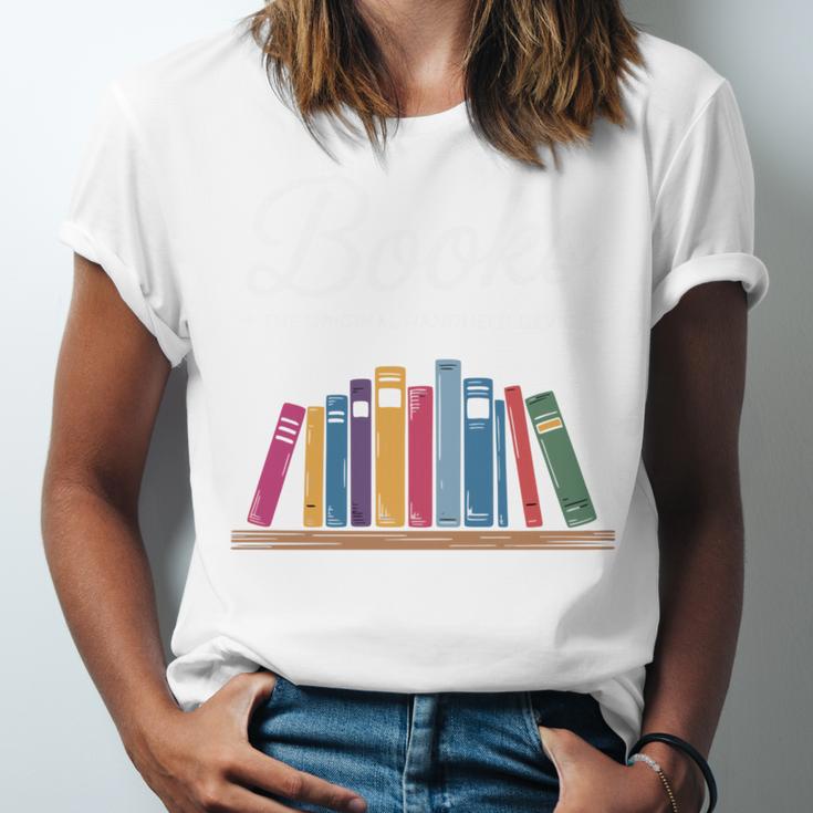 Books The Original Handheld Device Book Lovers Unisex Jersey T-Shirt Books The Original Handheld Device Book Lovers Unisex Jersey T-Shirt