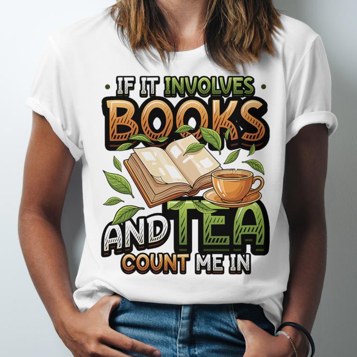Bookworm If It Involves Books And Tea Lover Reading Premium Tri-Blend Unisex Jersey T-Shirt