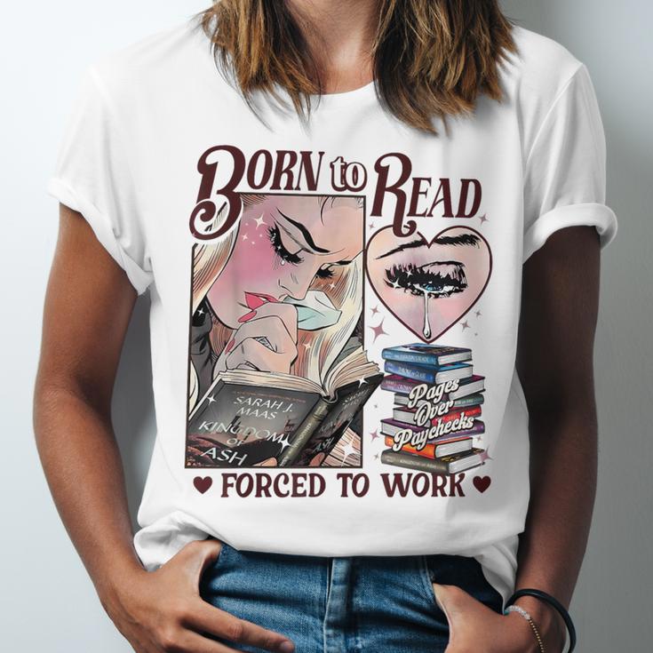 Born To Read Forced To Work Booklover -Adults Book Lovers Casual Grey Small Unisex Jersey T-Shirt Born To Read Forced To Work Booklover -Adults Book Lovers Casual Grey Small Unisex Jersey T-Shirt