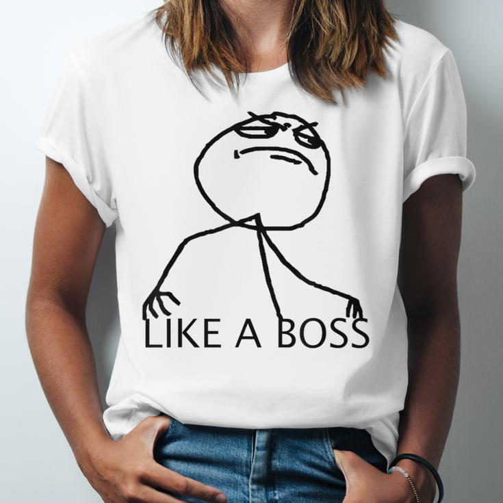 Like A Boss Rage Comic Meme Classic Internet Nostalgia Tee Unisex Jersey T-Shirt Like A Boss Rage Comic Meme Classic Internet Nostalgia Tee Unisex Jersey T-Shirt