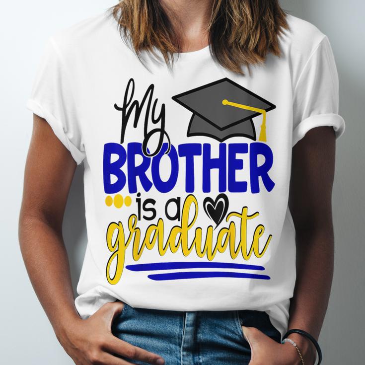 My Brother Is A Graduate Shirt Matching Family Graduation Unisex Jersey T-Shirt