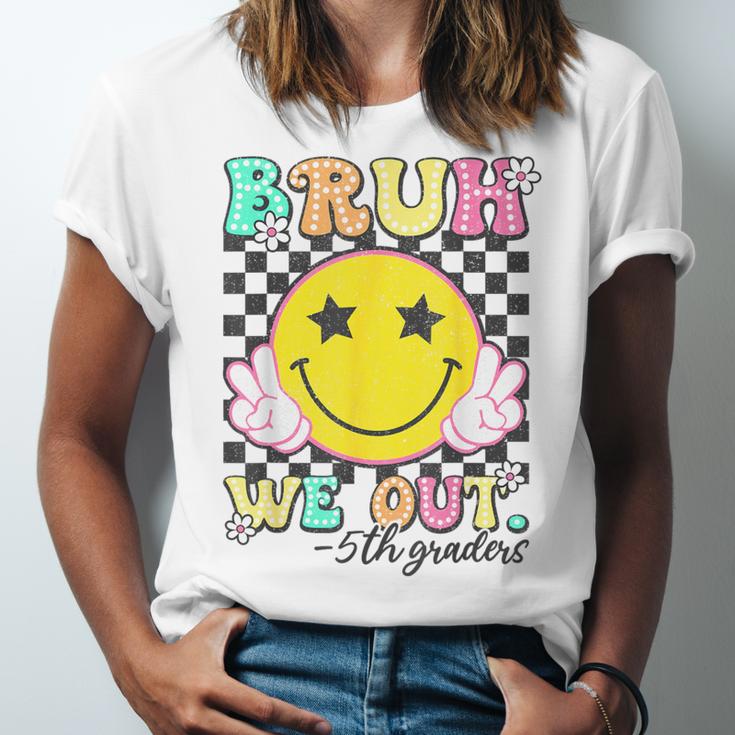 Bruh We Out 5th Graders Fifth Grade Graduation Class 2025 Unisex Jersey T-Shirt
