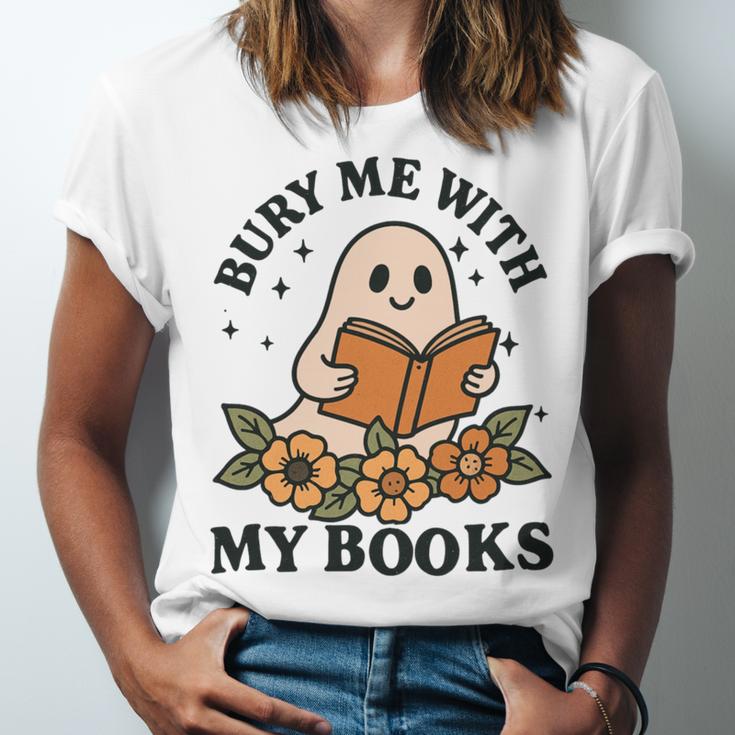 Bury Me With My Books Ghost Tee Unisex Jersey T-Shirt Bury Me With My Books Ghost Tee Unisex Jersey T-Shirt