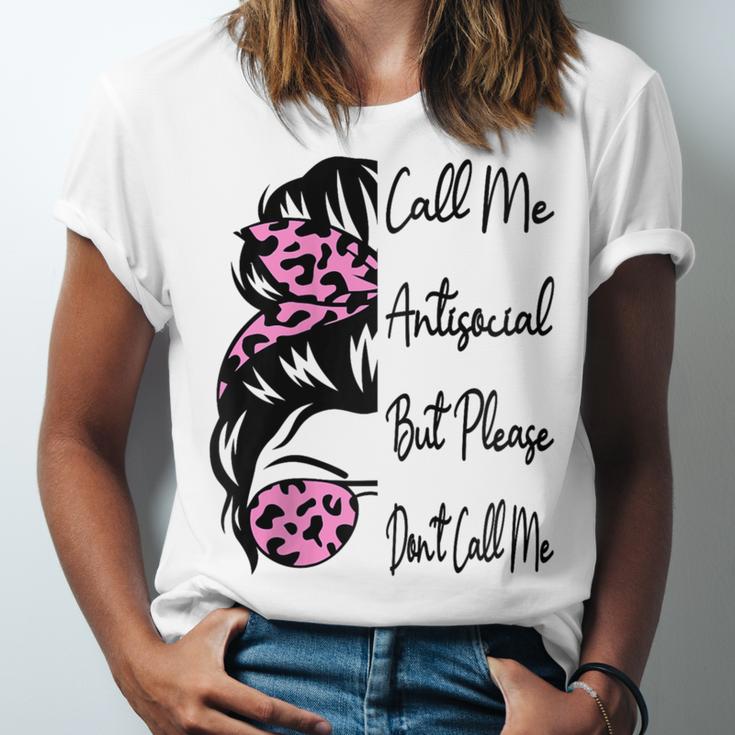 Call Me Antisocial But Please Don't Call Me Introvert Raglan Baseball Tee Unisex Jersey T-Shirt