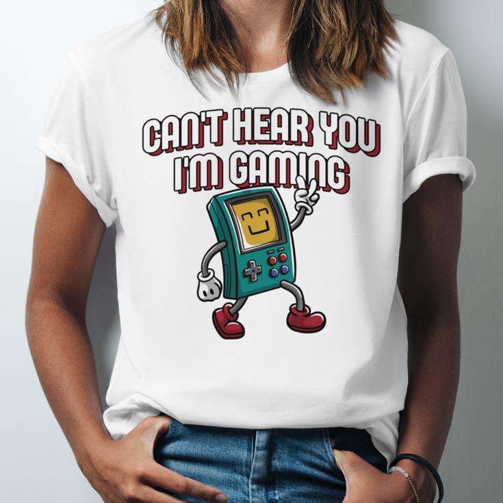Cant Hear You Im Gaming Introvert Gamer Antisocial Unisex Jersey T-Shirt
