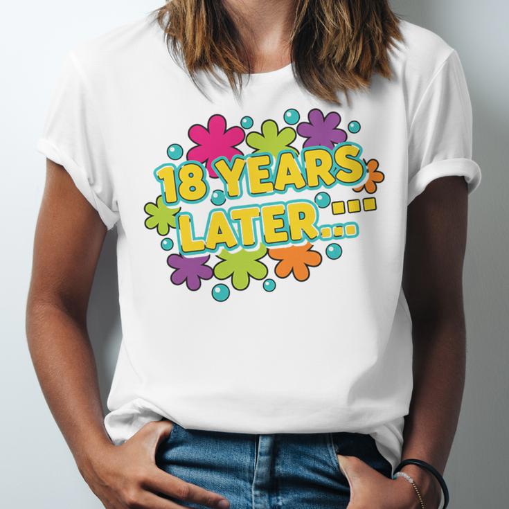 Cartoons Retro 18 Years Later Groovy Pop Art Nostalgia Premium Tri-Blend Unisex Jersey T-Shirt