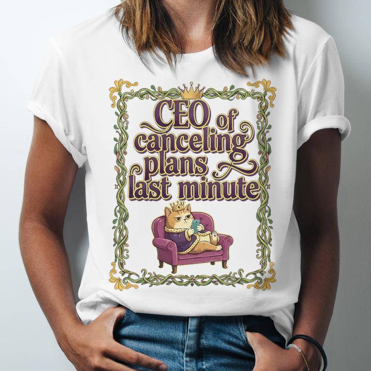 CEO Of Canceling Plans Flake Introvert Friend Premium Tri-Blend Unisex Jersey T-Shirt