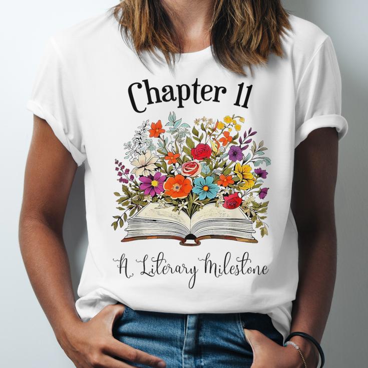 Chapter 11 Years Old 11th Birthday Wildflower Book Lover Unisex Jersey T-Shirt Chapter 11 Years Old 11th Birthday Wildflower Book Lover Unisex Jersey T-Shirt