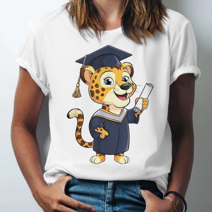 Cheetah Graduation Cute Kindergarten Elementary High School Unisex Jersey T-Shirt