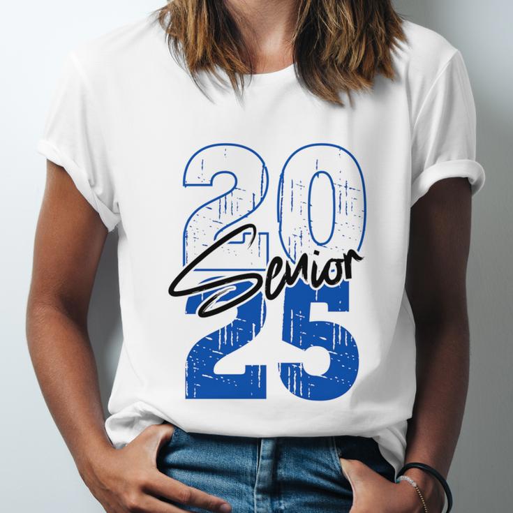 Class Of 2025 Senior Graduation 2025 Blue Unisex Jersey T-Shirt