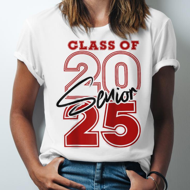 Class Of 2025 Senior 2025 Graduation Red Raglan Baseball Tee Unisex Jersey T-Shirt