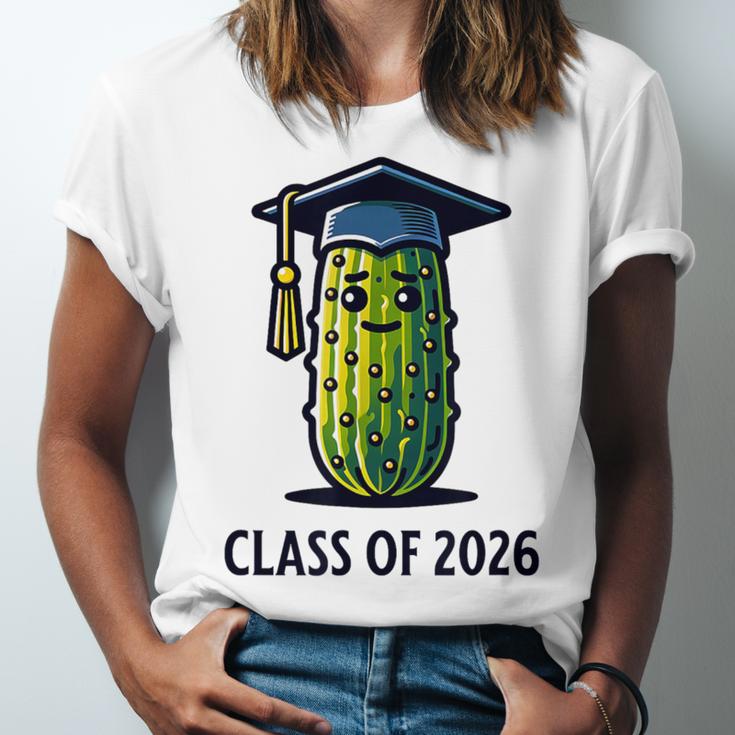Class Of 2026 Graduation Pickle Trendy Graduate Humor Unisex Jersey T-Shirt