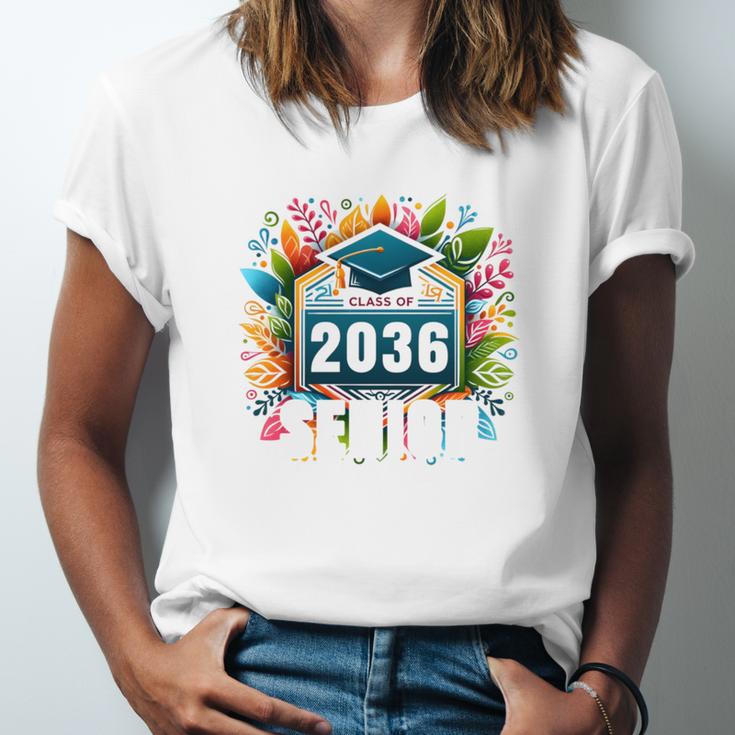 Class Of 2036 Graduation School Vintage Senior 2036 Unisex Jersey T-Shirt
