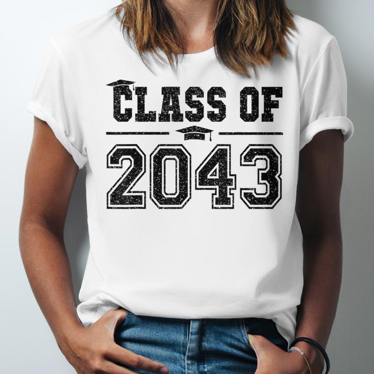 Class Of 2043 Grow With Me Graduation First Day Of School Unisex Jersey T-Shirt