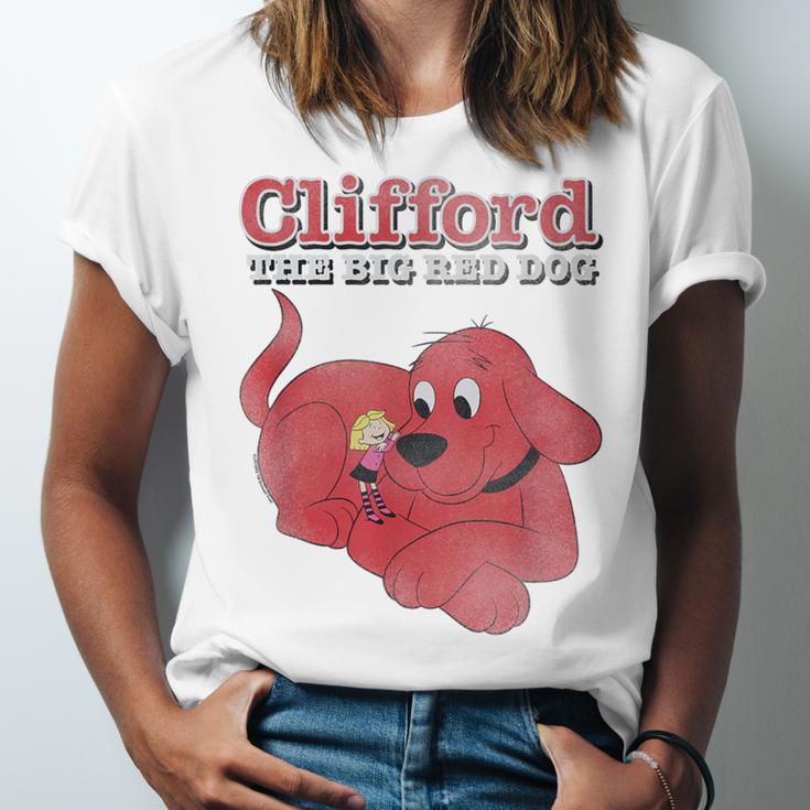 Clifford The Big Red Dog Clifford And Emily Book Cover Unisex Jersey T-Shirt