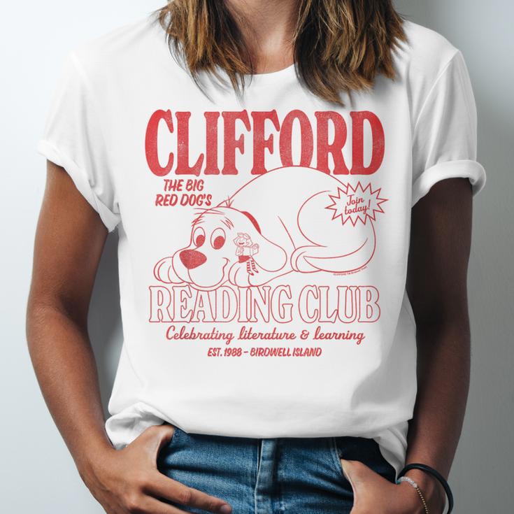 Clifford The Big Red Dog Reading Club Est 1988 Kids Books Unisex Jersey T-Shirt