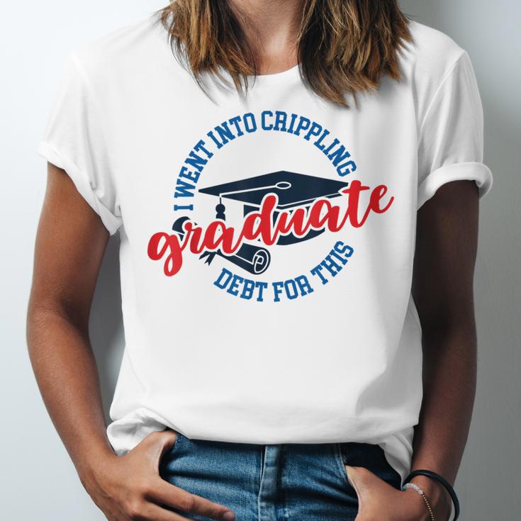 College University School Graduation Debt Loan Unisex Jersey T-Shirt