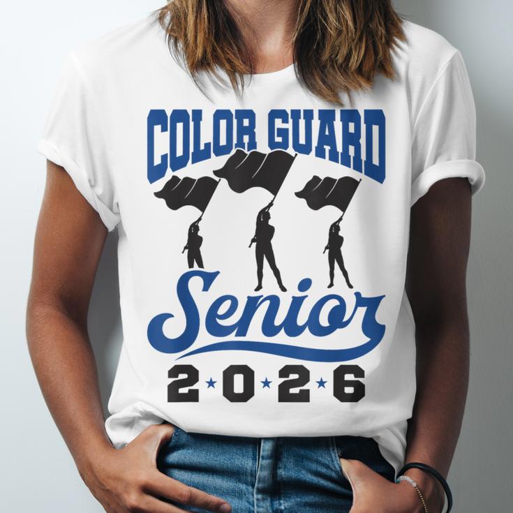 Color Guard Senior 2026 Flags Marching Band Graduation Grad Unisex Jersey T-Shirt