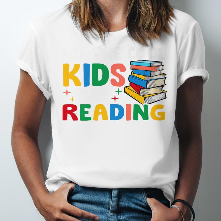 All The-Cool Kids Are Reading Teacher Book Lover Librarian Premium Unisex Jersey T-Shirt All The-Cool Kids Are Reading Teacher Book Lover Librarian Premium Unisex Jersey T-Shirt