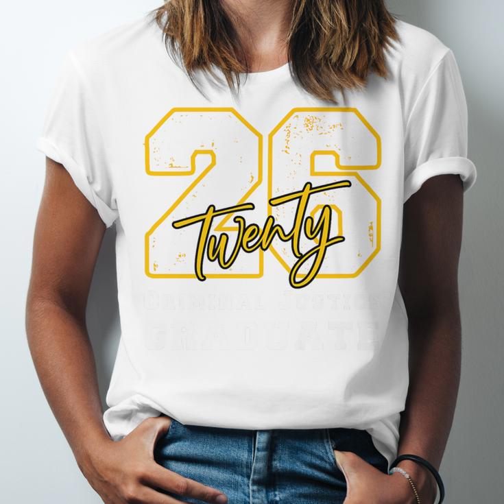 Criminal Justice Graduate Graduated Class Of 2026 Graduation Premium Unisex Jersey T-Shirt