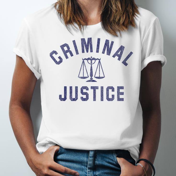 Criminal Justice Major College Graduate Graduation Unisex Jersey T-Shirt