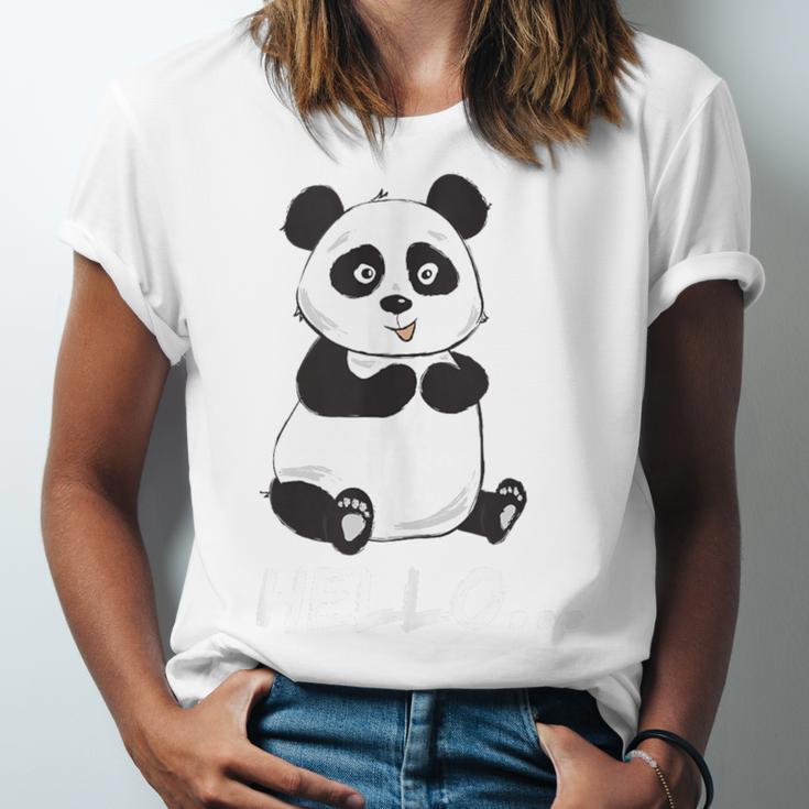 Cute Introvert Vibes – Panda Hello & Goodbye Unisex Jersey T-Shirt Cute Introvert Vibes – Panda Hello & Goodbye Unisex Jersey T-Shirt