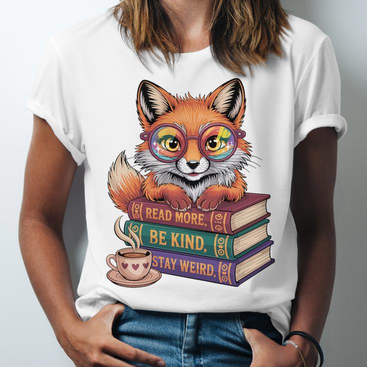 Cute Nerdy Fox Read Books Be Kind Stay Weird Book Club Premium Tri-Blend Unisex Jersey T-Shirt Cute Nerdy Fox Read Books Be Kind Stay Weird Book Club Premium Tri-Blend Unisex Jersey T-Shirt