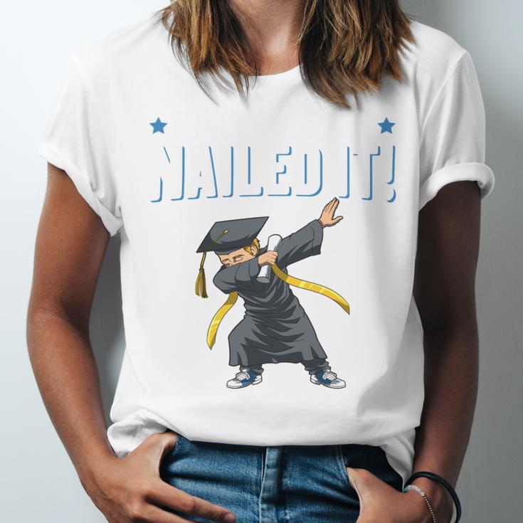 Dabbing Graduation Class Of 2025 Boy Kindergarten Nailed It Unisex Jersey T-Shirt