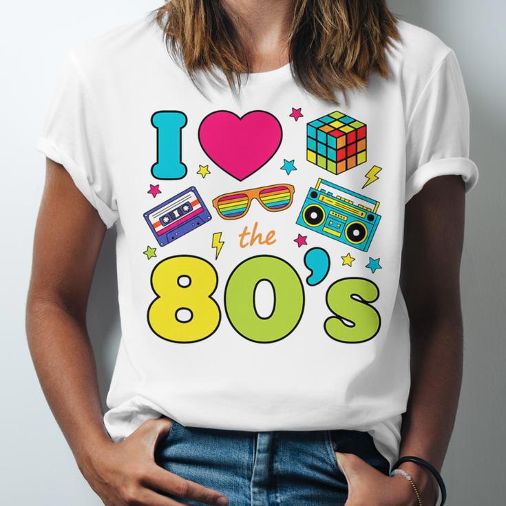 Dad I Love The 80's Retro 80s Nostalgia For Dad Premium Tri-Blend Unisex Jersey T-Shirt
