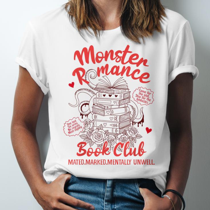 Dark Romance Reader Reading Monster Romance Book Club Unisex Jersey T-Shirt