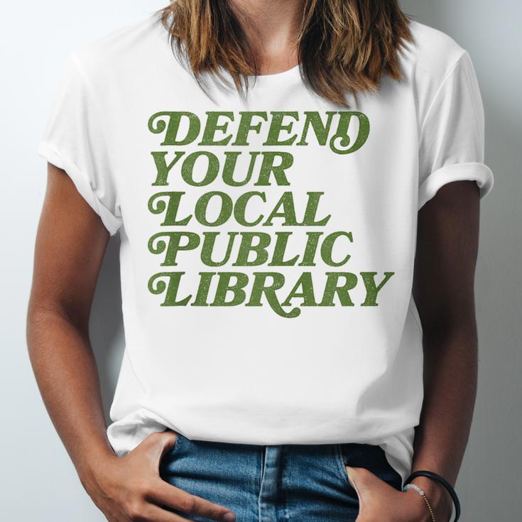 Defend Your Local Public Library For Book Lovers Unisex Jersey T-Shirt