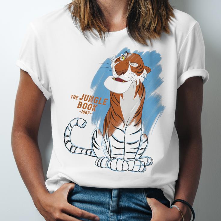Disney Ink And Paint Shere Khan From The Jungle Book 1967 Unisex Jersey T-Shirt