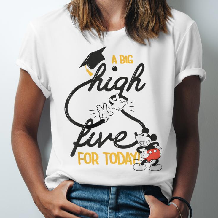 Disney Mickey Mouse A Big High Five For Today Graduation Unisex Jersey T-Shirt