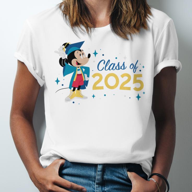 Disney Mickey Mouse Cap & Gown '25 Graduation Class Of 2025 Premium Tri-Blend Unisex Jersey T-Shirt