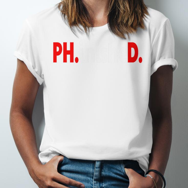 Doctorate PhinisheD PhD Graduation Premium Unisex Jersey T-Shirt