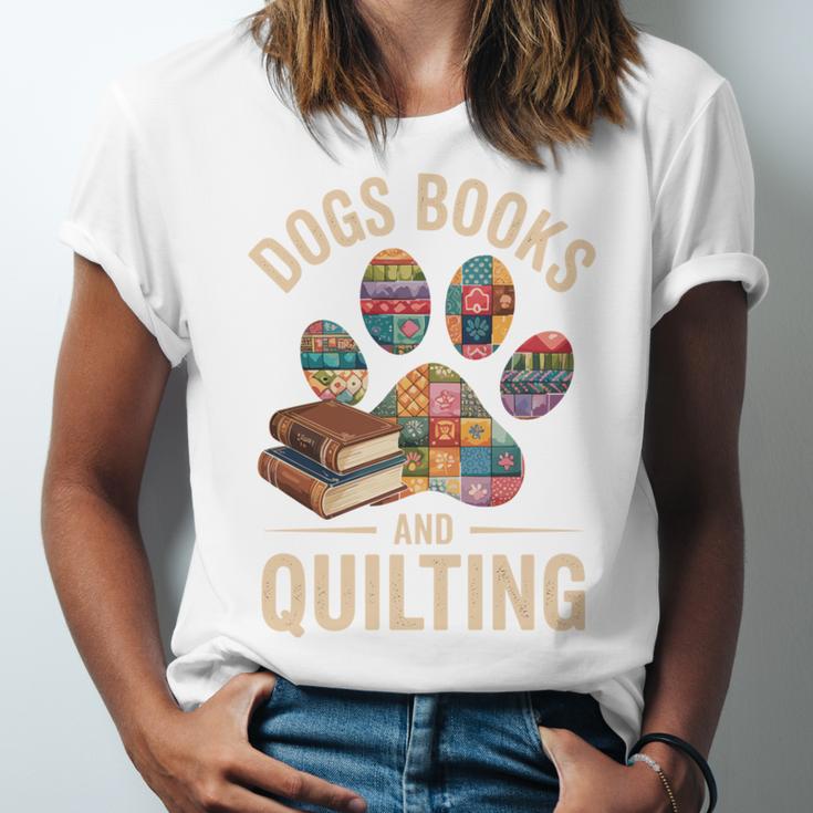 Dogs Books And Quilting Unisex Jersey T-Shirt